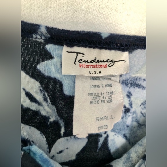 Vintage 90’s Blue Floral Velour Evening Dress - Picture 5 of 5